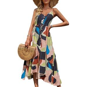 BROVAVE Trendy Casual Printed Midi Dress